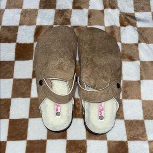 Brown Slip-On Sandals